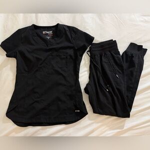 Black Scrub Set